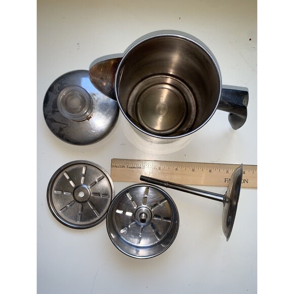 Vintage FABERWARE | Stove Top Percolator 8 Cup Stainless Steel Coffee Pot | #768 - Picture 5 of 7